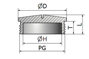 pg rpund head stop plug